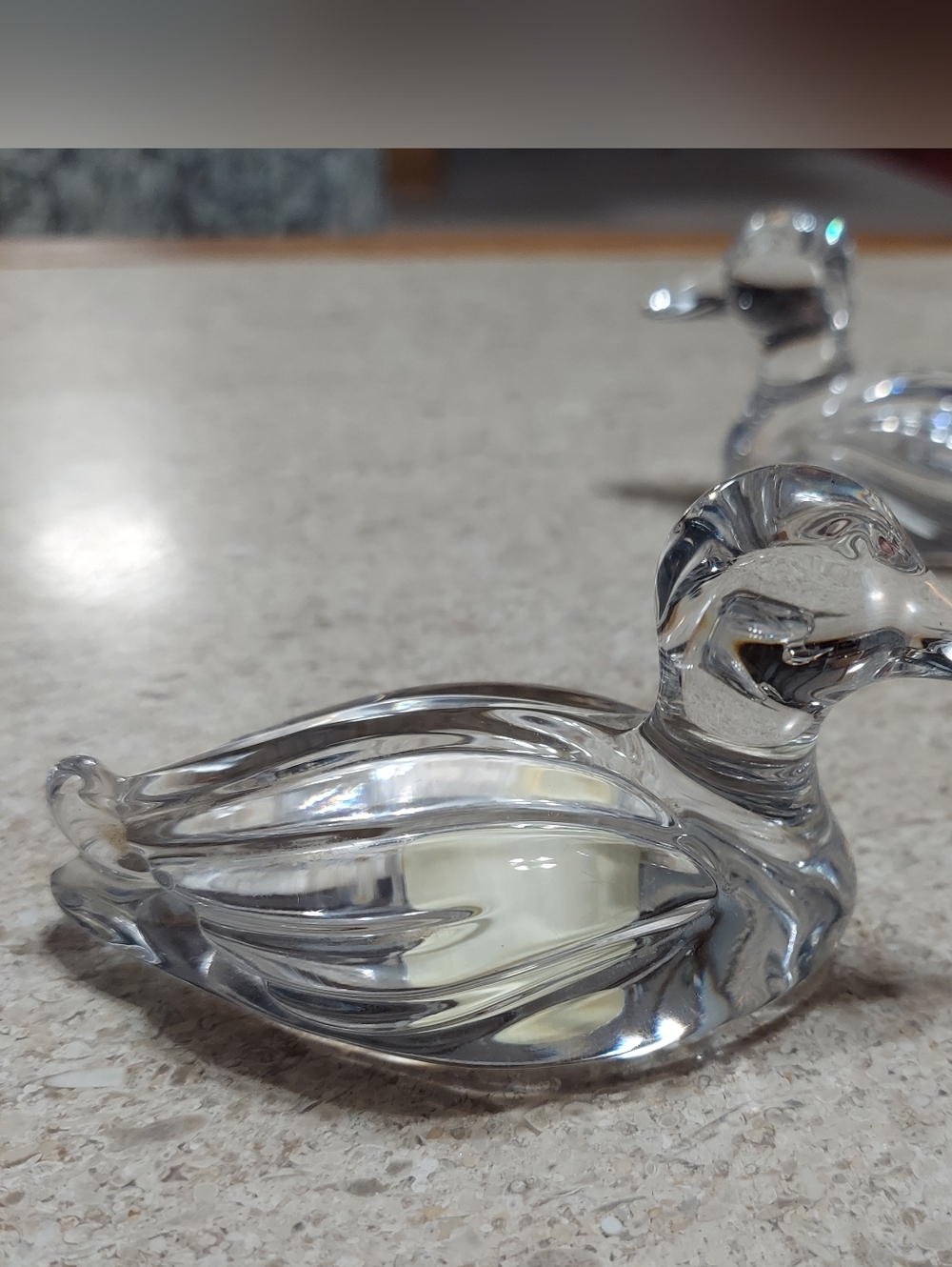 Princess House 24% Lead Crystal Pair Of Duck Figurines - Picture 3 of 9